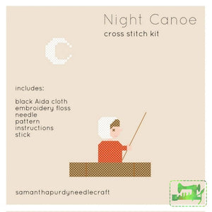 Night Canoe - Cross Stitch Kit - Samantha Purdy Needlecraft - Craft de Ville