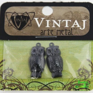 Perching Owl Charms - Arte Metal - 22.5x9.5mm - Vintaj - Craft de Ville
