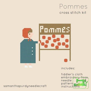Pommes - Cross Stitch Kit - Samantha Purdy Needlecraft - Craft de Ville