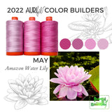 Preorder May - Aurifil 50Wt Color Builders Amazon Water Lily Cotton Thread