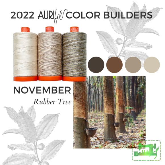 Preorder November - Aurifil 50Wt Color Builders Rubber Tree Cotton Thread