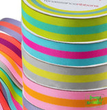 Preorder November - Tula Pink Webbing 1.5 Wide Aqua & Hot Ribbons Cords