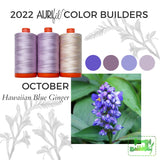 Preorder October - Aurifil 50Wt Color Builders Hawaiian Blue Ginger Cotton Thread