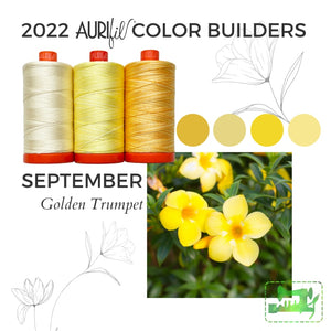 Preorder September - Aurifil 50Wt Color Builders Golden Trumpet Cotton Thread