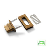 Rectangle Turn Clasp - Antique Brass 35Mm Craft Fasteners & Closures