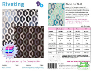 Riveting Quilt Pattern - The Geeky Bobbin Quilting