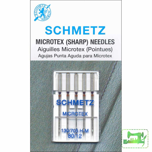 Schmetz Microtex Needles - 80/12 - 5 pack - Schmetz - Craft de Ville