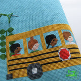 School Bus - Cross Stitch Pattern - Samantha Purdy Needlecraft - Craft de Ville