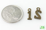 Serif Number Charm - Antique Bronze - Craft De Ville - Craft de Ville