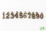 Serif Number Charm - Antique Bronze - Craft De Ville - Craft de Ville