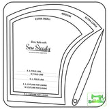 Sew Steady Fitted Mask Acrylic Template - 3 Sizes Ruler