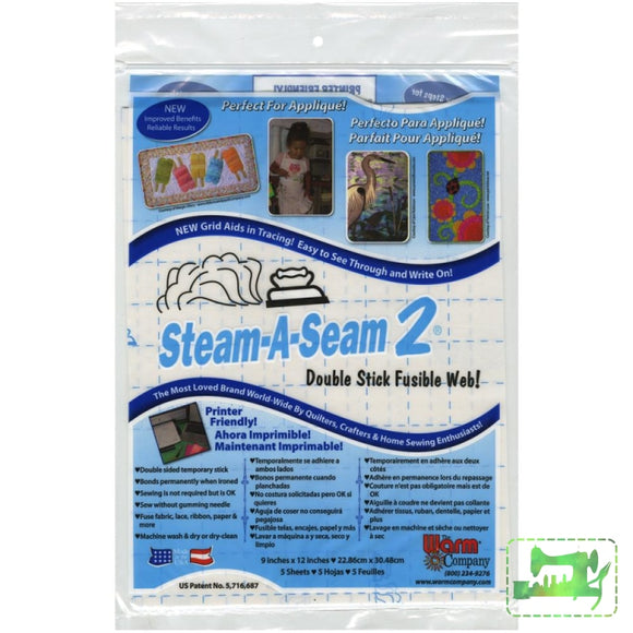 Steam-A-Seam 2 - 9 X 12 5 Sheets Interfacing & Stabilizers