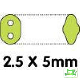 Superduo 2 Hole Seedbead - Chalk Green Luster Light - 2.5X5mm - Matubo - Craft de Ville