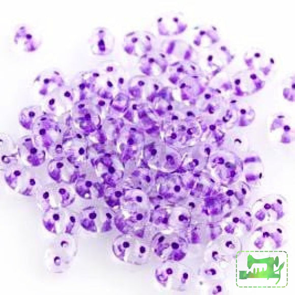 Superduo 2 Hole Seedbead - Dark Purple Lined Crystal - 2.5X5mm - Matubo - Craft de Ville