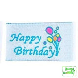 Tag It Ons - Woven Label Happy Birthday Sew-In Labels