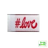 Tag It Ons - Woven Label #Love Sew-In Labels