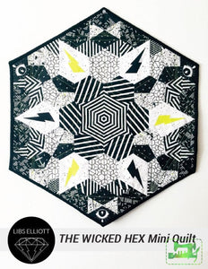 The Wicked Hex EPP Pattern & Pieces - Libs Elliott - Paper Pieces - Craft de Ville