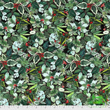 Tim Holtz - Christmastime English Holly In Green Fabric