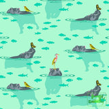 Tula Pink - Everglow My Hippos Dont Lie In Spirit Fabric