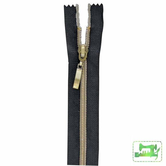 Vizzy Fashion Coil Zipper - Closed End Antique Brass Zippers