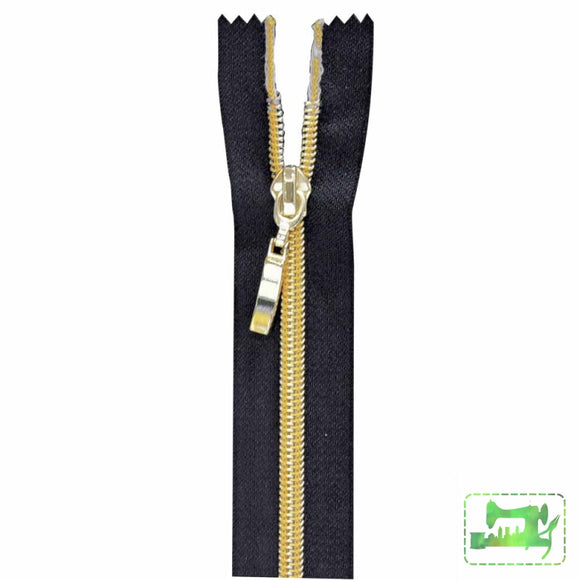 Vizzy Fashion Coil Zipper - Closed End Gold Zippers