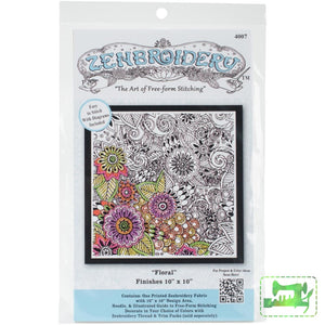 Zenbroidery Stamped Embroidery Kit - Small Florals Kits